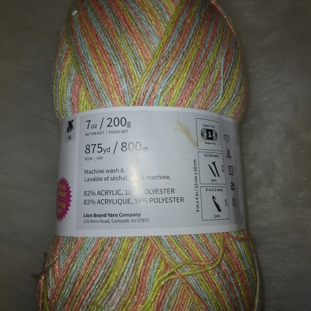 YARN Lion Brand Summer Nights 1 skein Sunset, 7 ounces